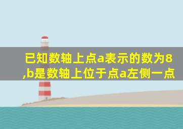 已知数轴上点a表示的数为8,b是数轴上位于点a左侧一点