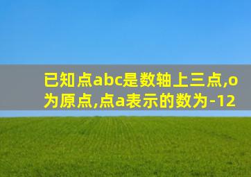 已知点abc是数轴上三点,o为原点,点a表示的数为-12