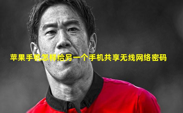 苹果手机怎样给另一个手机共享无线网络密码