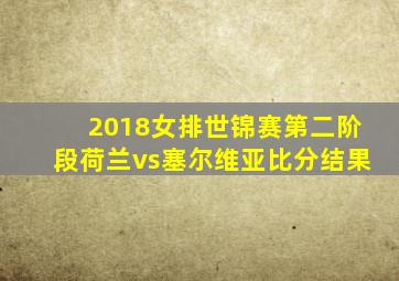 2018女排世锦赛第二阶段荷兰vs塞尔维亚比分结果