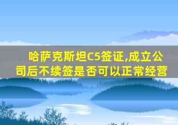 哈萨克斯坦C5签证,成立公司后不续签是否可以正常经营
