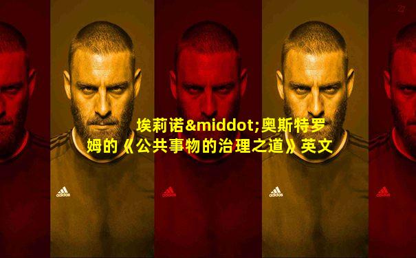埃莉诺·奥斯特罗姆的《公共事物的治理之道》英文