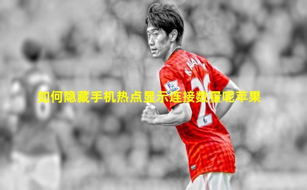 如何隐藏手机热点显示连接数量呢苹果