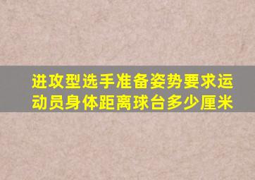 进攻型选手准备姿势要求运动员身体距离球台多少厘米